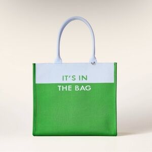 Kate Spade x target “it’s in the bag” colorblock large Tote Bag green/blue